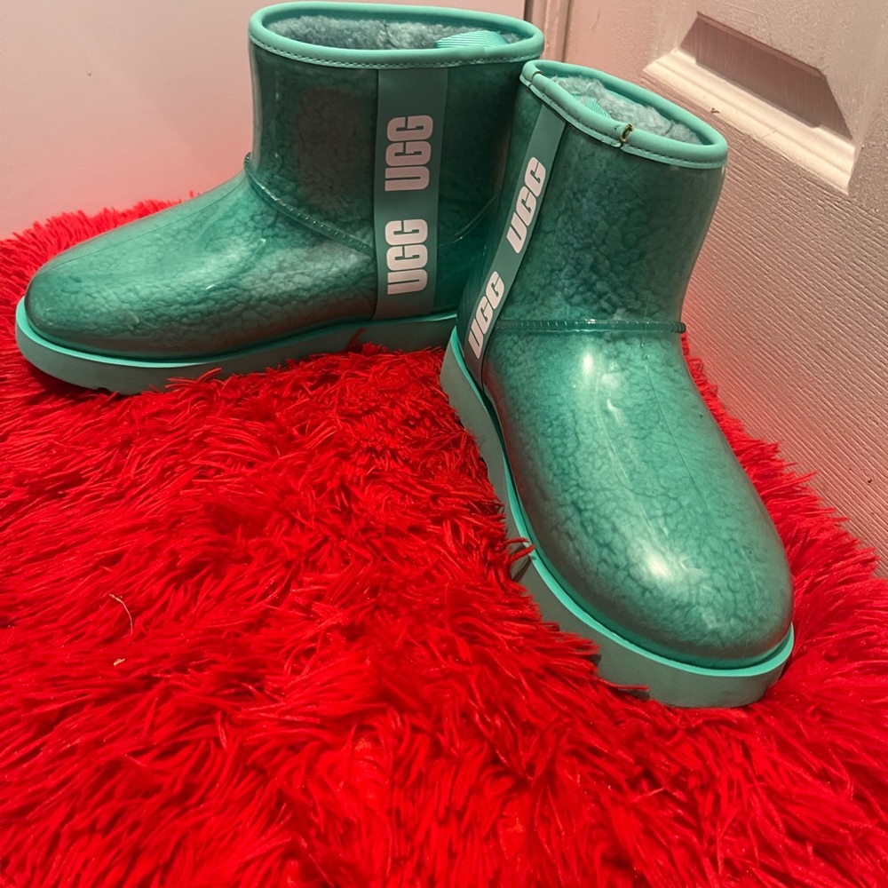 UGG Teal Rain Boots